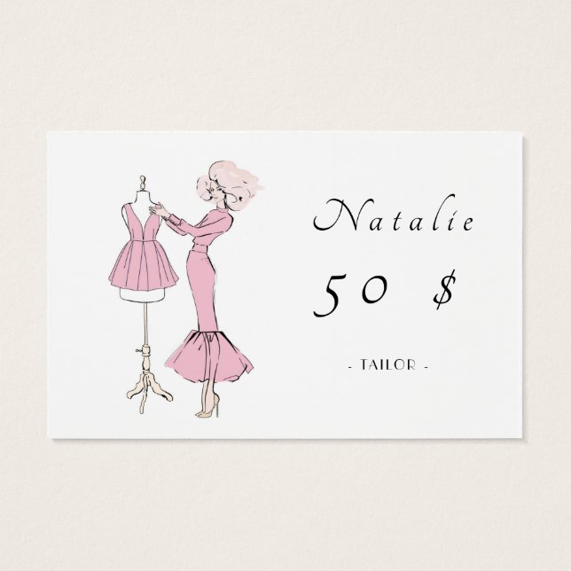 Mädchen in rosa Kleid mit Kleid auf der Prüfpuppe (Rückseite)