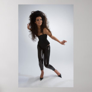 Mädchen in schwarz poster