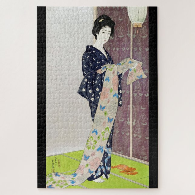 Mädchen in Sommerkostüme, Goyō Hashiguchi Puzzle (Vertikal)
