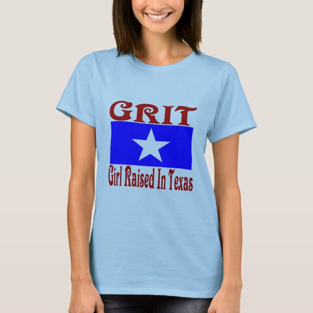 Mädchen in Texas aufgezogen T-Shirt (Vorderseite)
