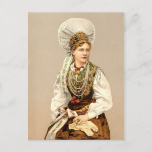 Mädchen in traditioneller Tracht aus Krain, Österr Postkarte