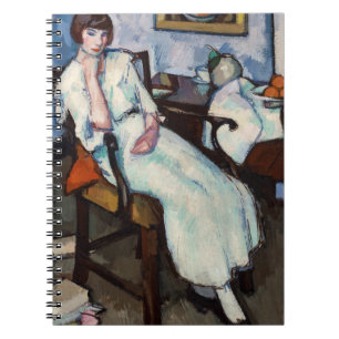 Mädchen in Weiß, 1920 von Samuel John Peploe Notizblock