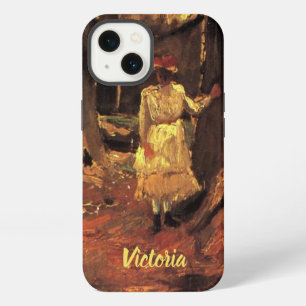 Mädchen in Weiß im Wald von Vincent van Gogh iPhone 13 Hülle