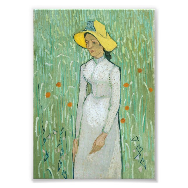 Mädchen in Weiß von Vincent van Gogh Fotodruck (Vorne)