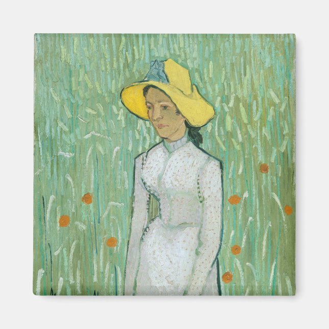 Mädchen in Weiß von Vincent van Gogh Magnet (Vorne)