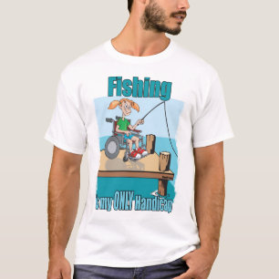 Mädchen in WheelChair Angeln T-Shirt