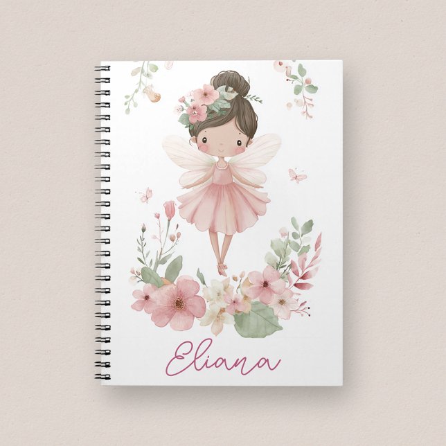Mädchen Individueller Name Feen Blumen Notizbuch Notizblock (Von Creator hochgeladen)