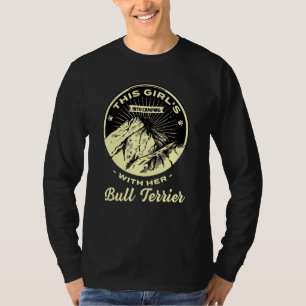 Mädchen ins Camping mit ihrer Bull Terrier Bully C T-Shirt