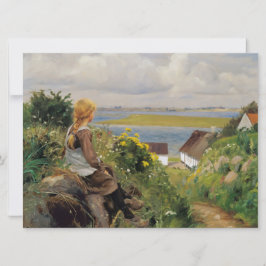 Mädchen ist gedankenverloren karte