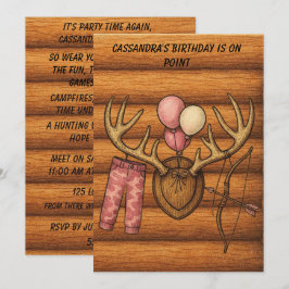 Mädchen-Jagd-Digital-Download-Party-Einladung Einladung