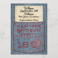 Mädchen-Jeans-Taschen-Geburtstags-Party