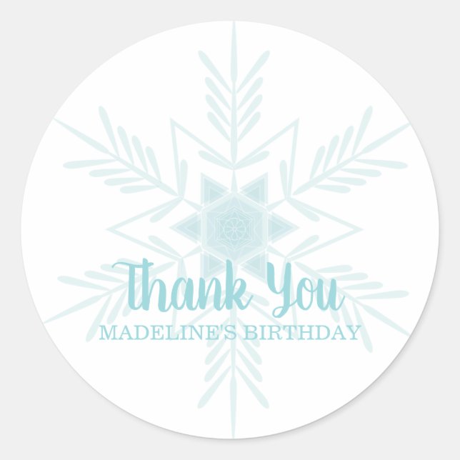 Mädchen JEDES ALTER gefrorenen WINTER WONDERLAND G Runder Aufkleber (Vorderseite)