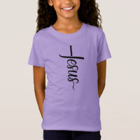Mädchen-Jesusquerglauben-T - Shirt
