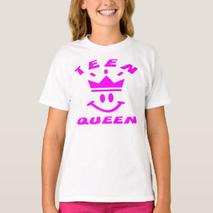 MÄDCHEN-JUGENDLICH KÖNIGIN-WECKER-T - SHIRT