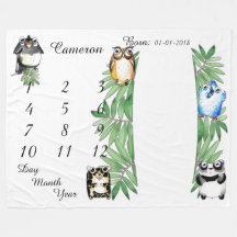 Mädchen-/Jungen-Baby-Meilenstein-Decken-Größe 80 x