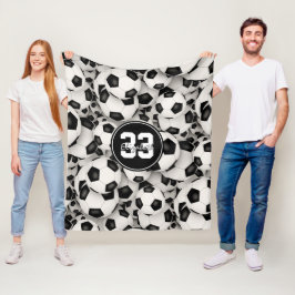 Mädchen Jungen endlose Fußball-Muster Fleecedecke