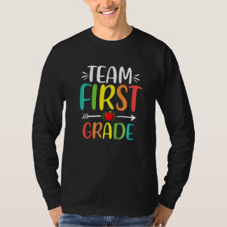 Mädchen Jungen Lehrer Team 1. Klasse Rücken T-Shirt