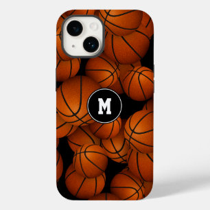 Mädchen Jungen mit Monogramm Basketballmuster Case-Mate iPhone 14 Hülle