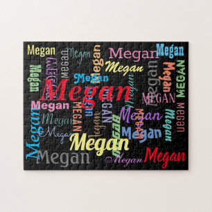 Mädchen-/Jungenname in vielen Schriftstilen & Farb Puzzle