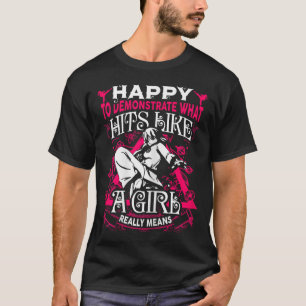 Mädchen Kampfsport Sprüche Karate Kung Fu Zitat T-Shirt