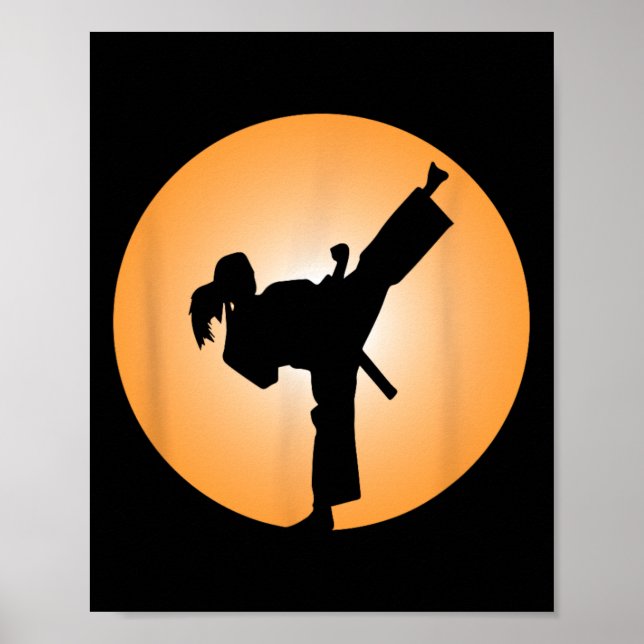 Mädchen Kampfsport T-Shirt Poster (Vorne)