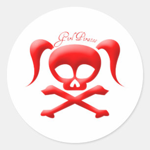 Mädchen kapert Aufkleber