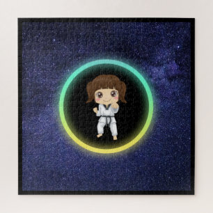 Mädchen Karate Galaxie Puzzle
