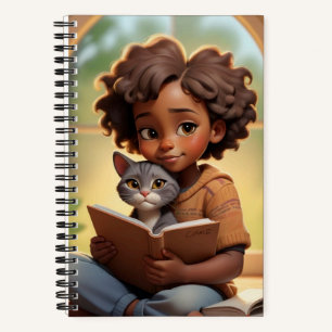 Mädchen & Katze Notizbuch