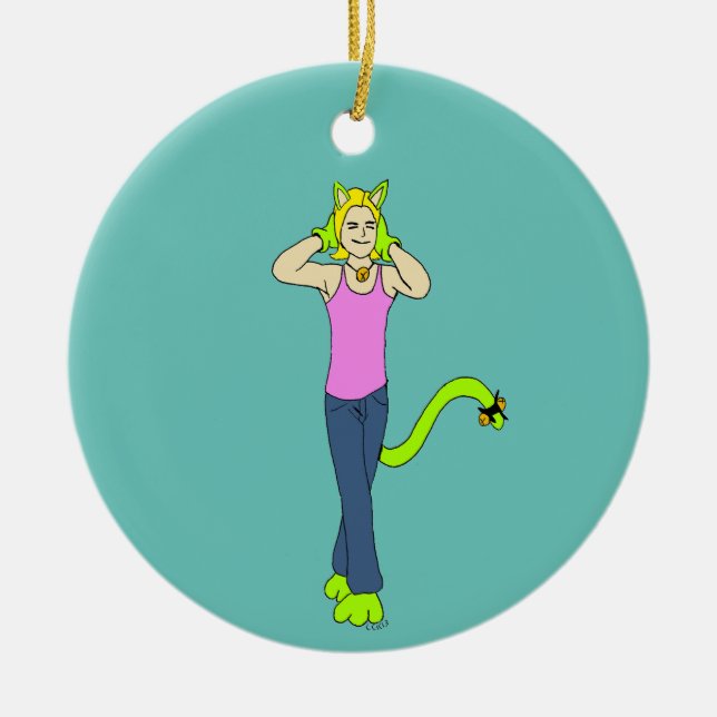 Mädchen Keramik Ornament (Vorne)