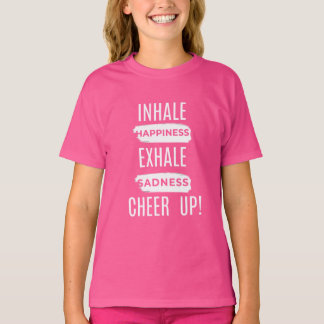 MÄDCHEN KINDER EINATMEN UND AUSATMEN AUFMUNTERUNG T-Shirt