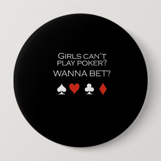 Mädchen kippen Spiel-Poker T - Shirtweiß Button