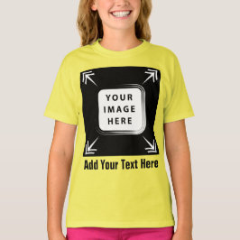 Mädchen Kleidung Bild Schwarze Vorlage Mädchen Kin T-Shirt