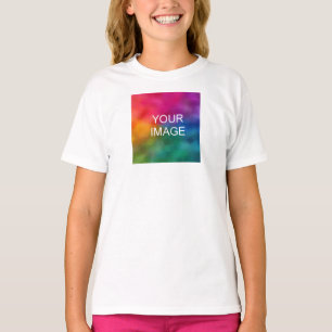 Mädchen Kleidung Vorderseite und Rückseite Design T-Shirt