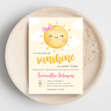 Mädchen Kleiner Sonnenschein Baby Shower