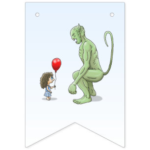 Mädchen & Kobold Wimpelkette