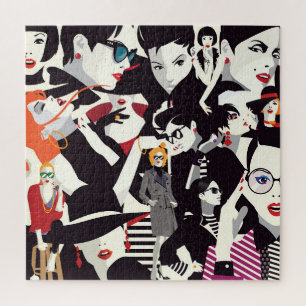Mädchen-Kollektion: Pop-Kunst Puzzle