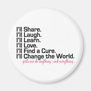 Mädchen können alles tun (Mädchen Power) Magnet