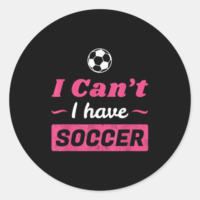 Mädchen können kein Fußball-Shirt haben Runder Aufkleber (Vorderseite)