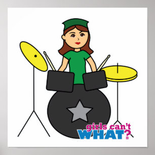  Mädchen können nicht was? Benutzerdefiniertes Des Poster