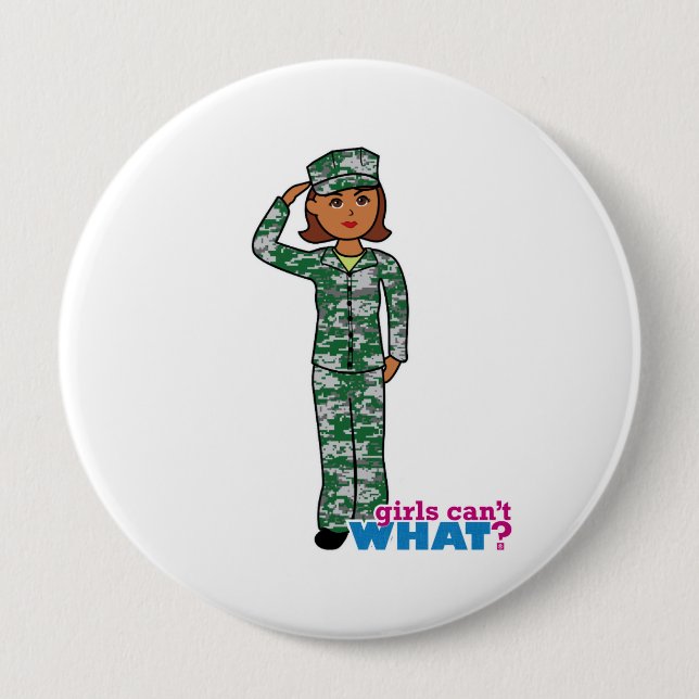 Mädchen können nicht was? Benutzerdefiniertes Desi Button (Vorderseite)