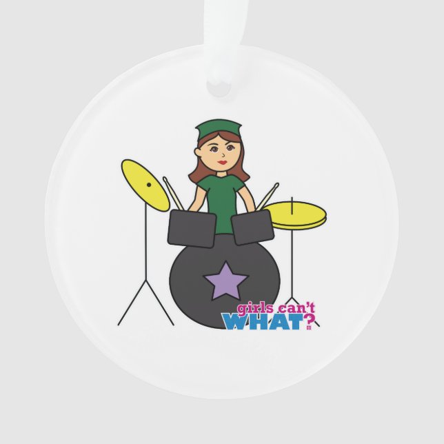 Mädchen können nicht was? Benutzerdefiniertes Desi Ornament (Vorderseite)