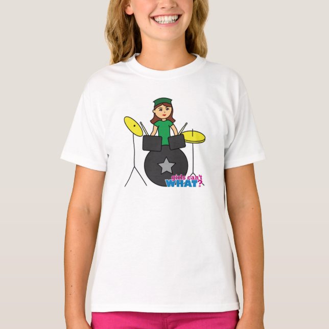 Mädchen können nicht was? Benutzerdefiniertes Desi T-Shirt (Vorderseite)