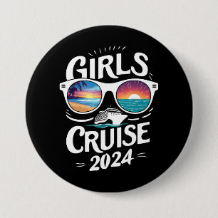 Mädchen Kreuzfahrt-Trip 2024 Urlaubsfreunde Button