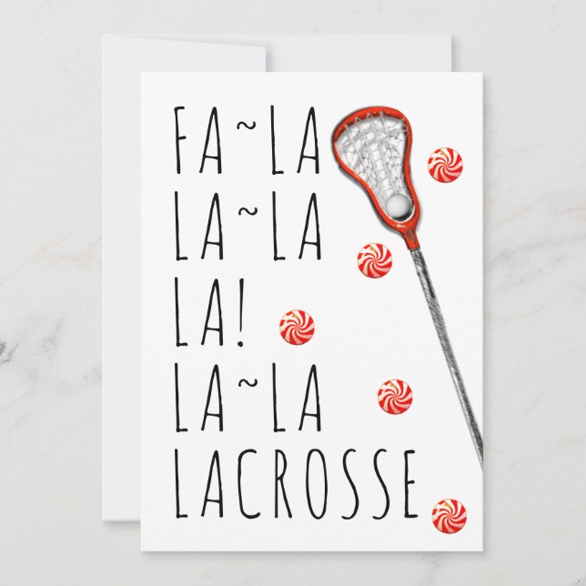 Mädchen Lacrosse Feiertagskarte (Vorderseite)