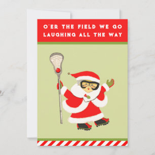 Mädchen Lacrosse Feiertagskarten Feiertagskarte