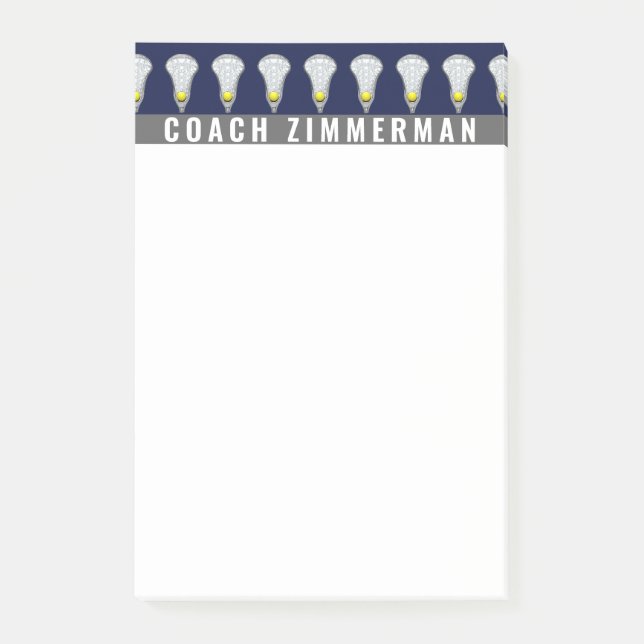 Mädchen Lacrosse Post-it Klebezettel (Vorderseite)