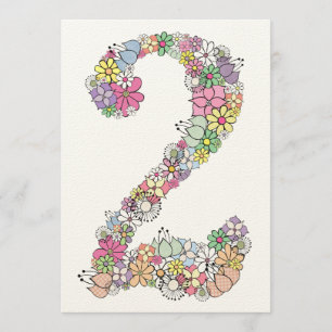 Mädchen-laden 2. Geburtstags-Party-Gewohnheit Einladung