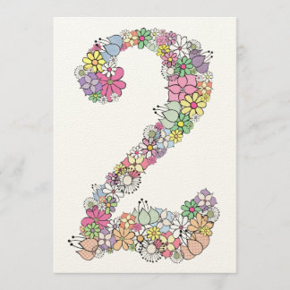 Mädchen-laden 2. Geburtstags-Party-Gewohnheit Einladung