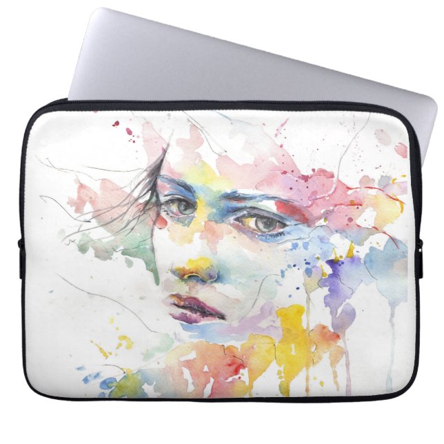 Mädchen Laptopschutzhülle (Vorderseite)