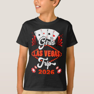Mädchen Las Vegas Reise 2026 Familien-Squad Urlaub T-Shirt